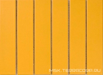 Мозаика Mosaic 4.5x19.5 Y45P809 Желтая матовая 28.8x19.5 Porcelain Mosaic Strip 4.5x19.5 Y45P809