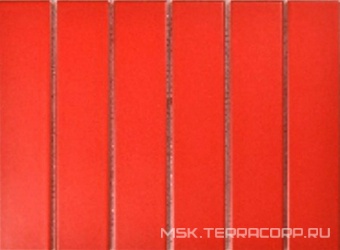 Мозаика Mosaic 4.5x19.5 Y45P806 Красная матовая 28.8x19.5 Porcelain Mosaic Strip 4.5x19.5 Y45P806