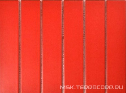 Мозаика Mosaic 4.5x19.5 Y45P806 Красная матовая 28.8x19.5 Porcelain Mosaic Strip 4.5x19.5 Y45P806