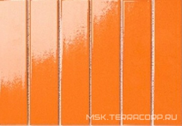 Мозаика Mosaic 4.5x19.5 Y45P737 Оранжевая глянцевая 28.8x19.5 Porcelain Mosaic Strip 4.5x19.5 Y45P737