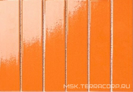 Мозаика Mosaic 4.5x19.5 Y45P737 Оранжевая глянцевая 28.8x19.5 Porcelain Mosaic Strip 4.5x19.5 Y45P737