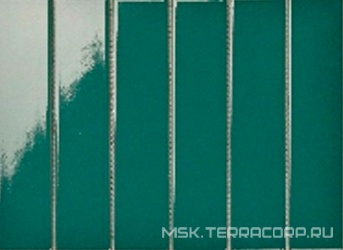 Мозаика Mosaic 4.5x19.5 Y45P711 Зеленая глянцевая 28.8x19.5 Porcelain Mosaic Strip 4.5x19.5 Y45P711