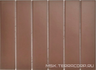 Мозаика Mosaic 4.5x19.5 Y45P827 Коричневая матовая 28.8x19.5 Porcelain Mosaic Strip 4.5x19.5 Y45P827