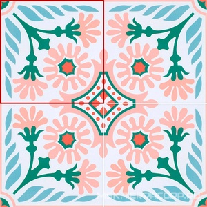 Керамогранит для пола и стены DeShun Ceramics Art Decor  DC263 20x20 DC263