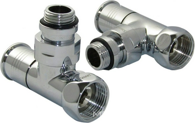 Кран-Вентиль угловой, ручка колп, хром, 3/4"*1/2" г/ш, пар, ZZ Ника Универсал 8202-1SCH0405/2