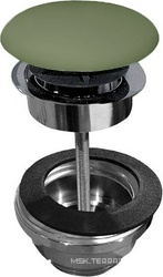 Пробка для сливного отверстия раковин, универсальная, нажимная Up & down, G 1 1/4, h20-70мм, (крышка керамика цв.Verde MATT), Kerasan ZZ Kerasan Универсал 923311