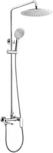Душевая стойка для ванны и душа, поворотный излив, ручной+верхний душ, шланг, цв. хром ESKO ESKO ST300
