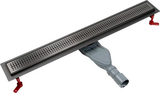 Душевой желоб 80 см, боковой слив D40/50, комбинированный затвор, перфорированная решетка, цв.оружейная сталь Iddis Универсал 975B8GM20DZ