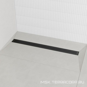 Душевой желоб 80 см, боковой слив D40/50, комбинированный затвор, перфорированная решетка, цв.оружейная сталь Iddis Универсал 975B8GM20DZ