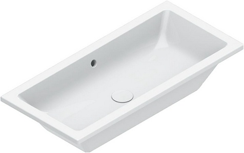 Раковина 80х37cм, встраив. в столешн.снизу, без отв. д/смес., с переливом, БЕЗ крепл. арт.9056050000), (цв.белый),  ZZ Catalano Zero 0124810001
