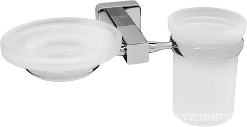 Держатель мыльницы и стакана, настенный, хром, Lippe Wasserkraft lippe K-6526