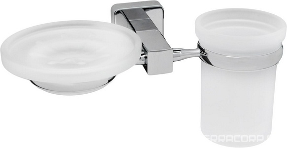 Держатель мыльницы и стакана, настенный, хром, Lippe Wasserkraft lippe K-6526