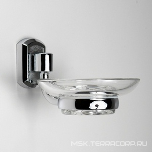 Мыльница стеклянная настенная, хром, Oder Wasserkraft oder K-3029