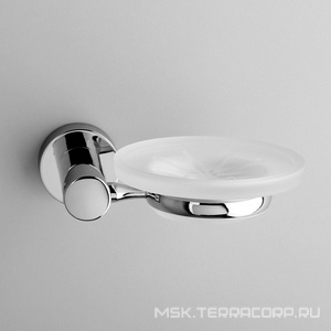 Мыльница стеклянная настенная, хром, Donau Wasserkraft donau K-9429