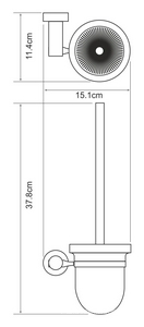 Ерш настенный, хром/стекло, хром, Donau Wasserkraft donau K-9427