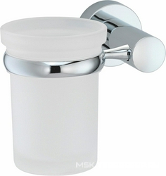 Стаканчик стеклянный настенный, хром, Donau Wasserkraft donau K-9428