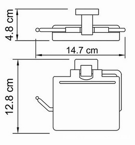 Держатель для туалетной бумаги с крышкой, настенный, хром, Lippe Wasserkraft lippe K-6525