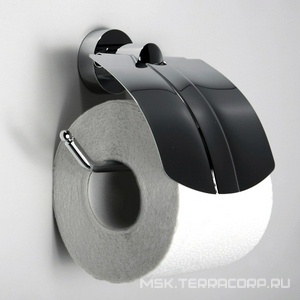 Держатель для туалетной бумаги с крышкой, настенный, хром, Donau Wasserkraft donau K-9425
