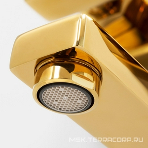 Душевой комплект со смесителем  7100, PVD-покрытие "глянцевое золото"  ZZ Wasserkraft Sauer A17101