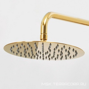 Душевой комплект со смесителем  7100, PVD-покрытие "глянцевое золото"  ZZ Wasserkraft Sauer A17101