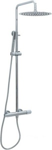 Смеситель для душа, со стационарным верхним душем 300х300мм., душевая лейка, шланг в компл., (цв.хром),  Allen Brau Liberty 5.33007-00