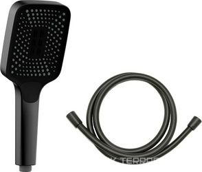 Душевой к-т: смеситель встр.в стену, верхний душ 315х210мм, излив, ручн.душ, шланг, кронштейн совмещ.со шланг.подсоед.,, (цв.черный матовый),Vincea ZZ Vincea Универсал VSFW-4311MB