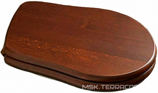 Сиденье для унитаза, без микролифта, (дерево цв.орех, петли цв.бронза),  ZZ Kerasan Retro 109340