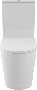 Унитаз-компакт напольный, безободковый, смыв Tornado, с бачком, 630х385мм, сиденье с микролифтом, крепеж в компл, (цв.белый глянц.),  Aqueduto Cone AQDSCONT10