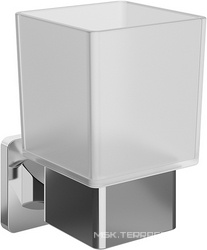 Стакан настенный, (цв.хром / стекло мат.),  ZZ Aqueduto RESPINGO RES0200