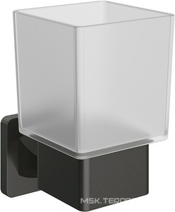 Стакан настенный, (цв.оружейная сталь / стекло мат.),  ZZ Aqueduto RESPINGO RES0245