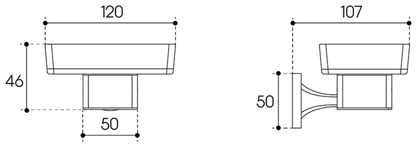 Мыльница настенная, (цв.шлифованное золото / стекло мат.),  ZZ Aqueduto RESPINGO RES0350