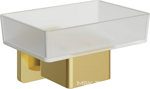 Мыльница настенная, (цв.шлифованное золото / стекло мат.),  ZZ Aqueduto RESPINGO RES0350