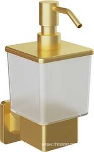 Дозатор настенный, (цв.шлифованное золото / стекло мат.),  ZZ Aqueduto RESPINGO RES0450