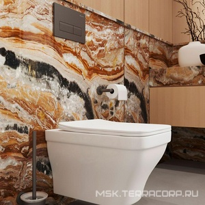 Клавиша двойного смыва для инстал., д/унитаза, (пластик цв.оружейная сталь),  Aqueduto Retangulo RET0245