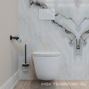 Ёрш настенный (цв.оружейная сталь / стекло мат.),  ZZ Aqueduto PONTO PON1045