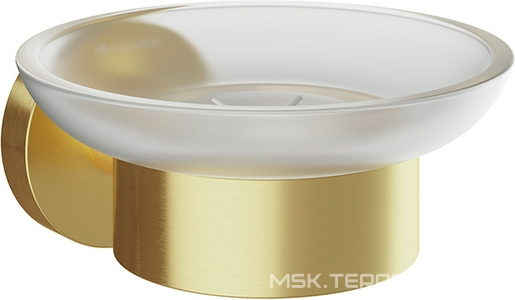 Мыльница настенная, (цв.шлифованное золото / стекло мат.),  ZZ Aqueduto PONTO PON0350