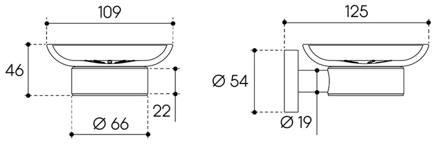 Мыльница настенная, (цв.шлифованное золото / стекло мат.),  ZZ Aqueduto PONTO PON0350