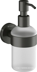 Дозатор настенный, (цв.оружейная сталь / стекло мат.),  ZZ Aqueduto PONTO PON0445