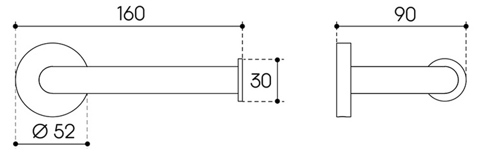 Держатель для туалетной бумаги (цв.оружейная сталь),  ZZ Aqueduto PONTO PON0945
