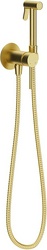 Смеситель совмещённый с гигиеническим душем, готовый комплект: лейка, шланг, скрытая часть, (цв.шлифованное золото),  Aqueduto PUREZA PUR0250