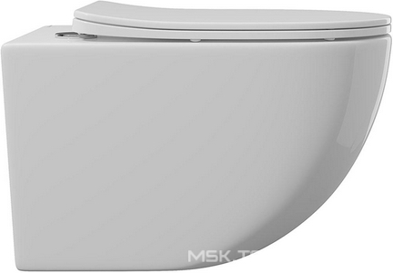 Унитаз подвесной 525х360мм, безободковый, смыв Tornado, сиденье с микролифтом, крепёж в компл., (цв.белый глянец), Ovo Aqueduto Ovo Tornado OVOT2110