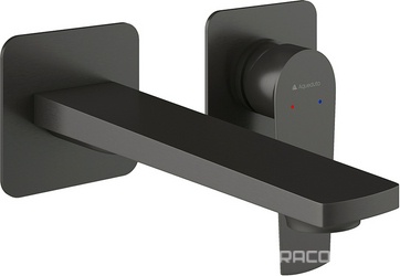 Смеситель для раковины, встраиваемый в стену, излив 190мм, встраив.часть в компл., (цв.оружейная сталь),  ZZ Aqueduto LINHA LIN0445