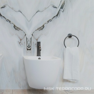 Смеситель для биде, без д/к, (цв.оружейная сталь),  ZZ Aqueduto LINHA LIN0545