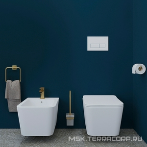 Смеситель для биде, без д/к, (цв.шлифованное золото),  ZZ Aqueduto LINHA LIN0550