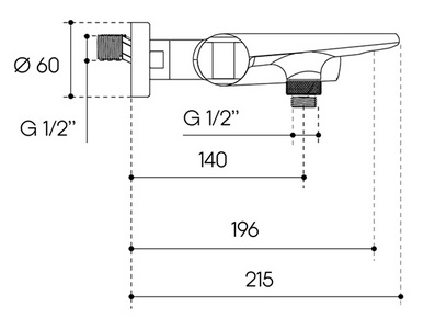 Смеситель для ванны, (цв.оружейная сталь),  ZZ Aqueduto LINHA LIN0645