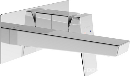 Смеситель для раковины, встраиваемый в стену, излив 180мм, встраив.часть в компл., (цв.хром),  ZZ Aqueduto CLARO CLA0400