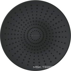 Смеситель для ванны/душа, со стационарным верхним душем пластик d255мм, излив, ручн.душевая лейка, шланг в компл., (цв.оружейная сталь),  ZZ Aqueduto Chuva CHU0445