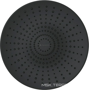 Смеситель для ванны/душа, со стационарным верхним душем пластик d255мм, излив, ручн.душевая лейка, шланг в компл., (цв.шлифованное золото),  ZZ Aqueduto Chuva CHU0450