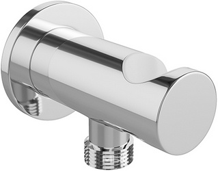 Кронштейн для ручного душа, кругл., совмещённый со шланговым подсоед. 1/2, (цв.хром),  XX Aqueduto Chuva ACE1200