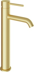 Смеситель для раковины L, Высокий, без д/к, (цв.шлифованное золото),  ZZ Aqueduto Cano CAN0350